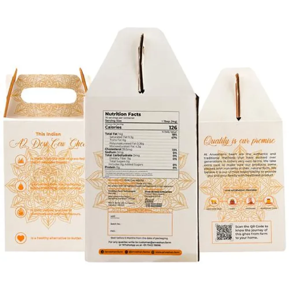 Anveshan A2 Desi Hallikar Cow Ghee - Vedic Bilona Churned From Curd, 1 L Glass Jar-2.webp